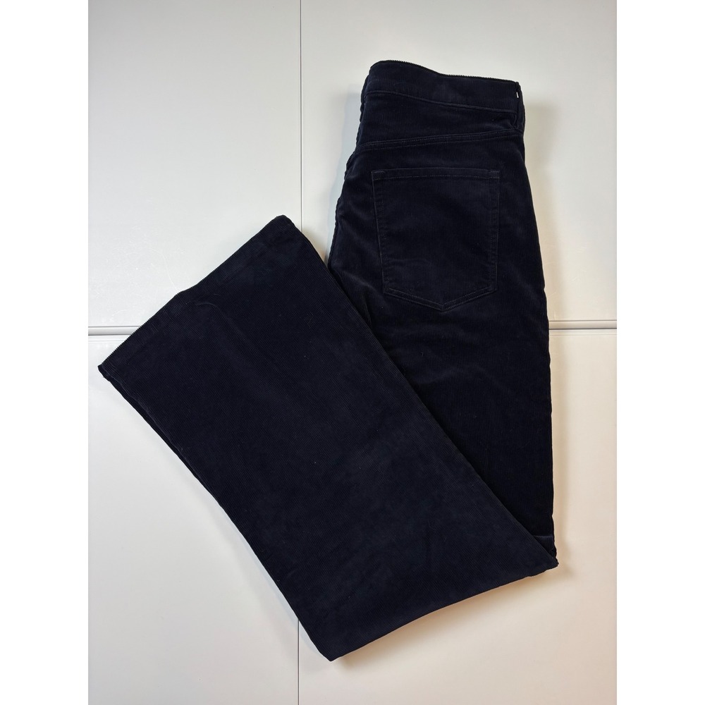 NWT Banana Republic Corduroy Pants Womens 33 Black High Rise Flare New